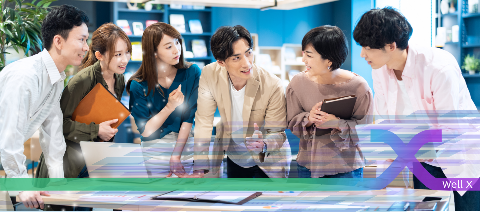 作業している複数の人